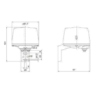 INTERRUTTORE CREPUSCOLARE DA ESTERNO IP54 - PERRY ELECTRIC 1IC7242 product photo Photo 03 3XL