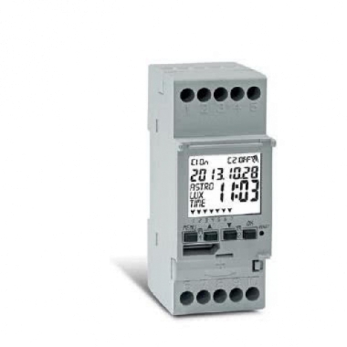 INTERRUTTORE ORARIO ASTRONOMICO ASTROLUXTIME, GIORNALIERO SETTIMANALE, 2 DIN 1 CONTATTO - PERRY ELECTRIC 1IO4091 product photo Photo 01 3XL