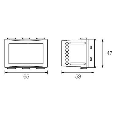 LAMPADA EMERGENZA INCASSO 3 MODULI CIVILI SE/SA AUTOTEST 20LM 2H - PERRY ELECTRIC 1LE003 product photo Photo 04 3XL