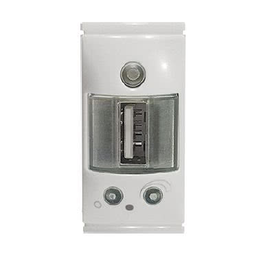 CARICABATTERIA PRESA DI ALIMENTAZIONE USB 2,4A 1 MODULO CIVILE UNIVERSALE COMPATIBILE - PERRY ELECTRIC 1MCUSB001 product photo Photo 02 3XL