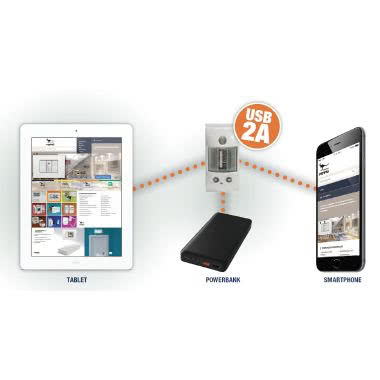 CARICABATTERIA PRESA DI ALIMENTAZIONE USB 2,4A 1 MODULO CIVILE UNIVERSALE COMPATIBILE - PERRY ELECTRIC 1MCUSB001 product photo Photo 05 3XL