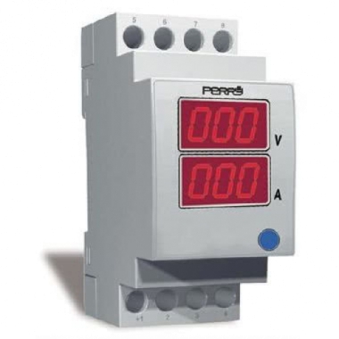 AMPEROMETRO E VOLTMETRO 2 DIN - PERRY ELECTRIC 1SDSD02AV/2 product photo Photo 01 3XL