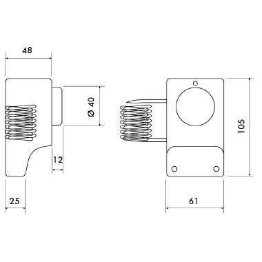 Termostato a contatto meccanico Perry 1TCTB091 con corpo pressofuso con sonda esterna +20/+60°C Funzionamento ON/OFF differenziale fisso 1,5+/-1°C Scala graduata con indice di regolazione 1 livello di temperatura con regolazione continua - PERRY ELECTRIC 1TCTB091 - PERRY ELECTRIC 1TCTB091 product photo Photo 02 3XL