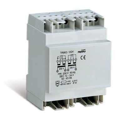 TRASF.MODUL. 63VA 230 12-24V - PERRY ELECTRIC 1TDTR063/DDV - PERRY ELECTRIC 1TDTR063/DDV - PERRY ELECTRIC 1TDTR063/DDV product photo Photo 01 3XL