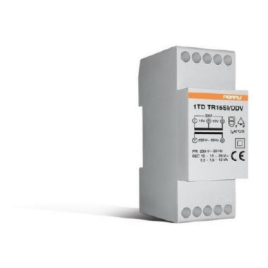 TRASFORMATORE SERVIZIO INTERMITTENTE 15V, 15 V, BIANCO - PERRY ELECTRIC 1TDTR15SI/DDV product photo Photo 01 3XL