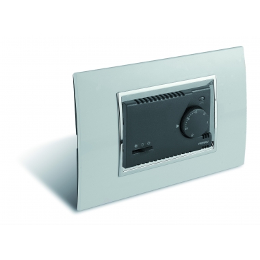 TERMOSTATO ELETTRONICO DA INCASSO UNIVERSALE 220V CON SPIA E SELETTORE ESTATE/OFF/INVERNO NERO - PERRY ELECTRIC 1TITE303/MC product photo Photo 02 3XL