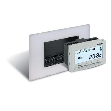 TERMOSTATO DIGITALE DA INCASSO UNIVERSALE 3 MODULI A BATTERIE BIANCO - PERRY ELECTRIC 1TITE540 product photo Photo 02 3XL