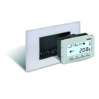 TERMOSTATO DIGITALE DA INCASSO UNIVERSALE 3 MODULI A BATTERIE BIANCO - PERRY ELECTRIC 1TITE540 product photo Photo 01 3XL