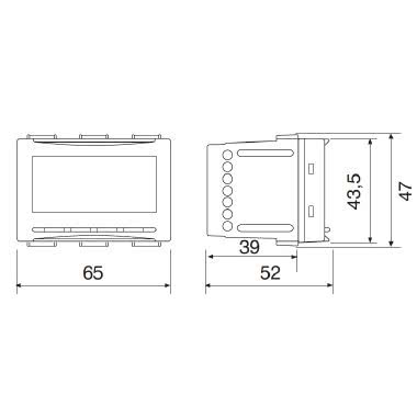 TERMOSTATO DIGITALE DA INCASSO 230V UNIVERSALE 3 MODULI A 220V - PERRY ELECTRIC 1TITE541 product photo Photo 03 3XL