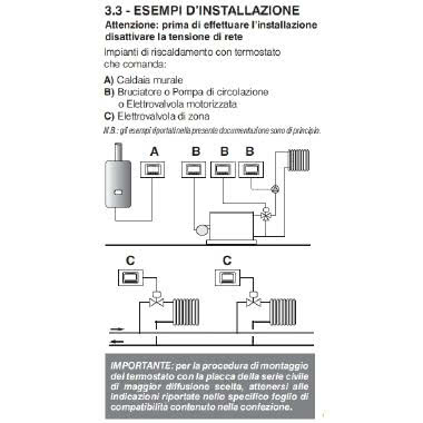TERMOSTATO DIGITALE DA INCASSO 230V UNIVERSALE 3 MODULI A 220V - PERRY ELECTRIC 1TITE541 product photo Photo 04 3XL