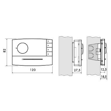TERMOSTATO PARETE ELETTRONICO SERIE ZEFIRO BIANCO - PERRY ELECTRIC 1TPTE500B product photo Photo 07 3XL