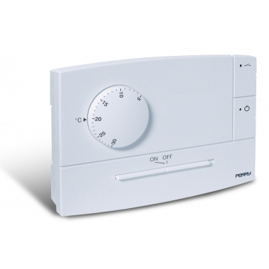 TERMOSTATO SERIE ZEFIRO DA PARETE ELETTRONICO CON SPIA COMANDO ON/OFF 230V C.A. 50-60HZ BIANCO - PERRY ELECTRIC 1TPTE501B product photo Photo 01 3XL
