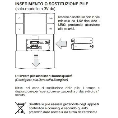 TERMOSTATO DIGITALE LCD ZEFIRO DA PARETE BIANCO 80X80 CON DISPLAY LCD A BATTERIE - PERRY ELECTRIC 1TPTE530B product photo Photo 04 3XL