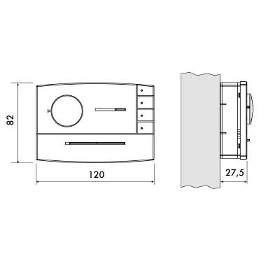 TERMOSTATO ZEFIRO PARETE FANCOIL - PERRY ELECTRIC 1TPTE566B - PERRY ELECTRIC 1TPTE566B - PERRY ELECTRIC 1TPTE566B product photo Photo 03 3XL