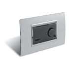 TERMOSTATO ELETTRONICO DA INCASSO UNIVERSALE 220V CON SPIA E SELETTORE ESTATE/OFF/INVERNO NERO - PERRY ELECTRIC 1TITE303/MC product photo