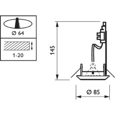 FARETTO INCASSO FISSO 57320599 - PHILIPS - APPARECCHI QBS570WH product photo Photo 02 3XL