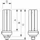 MASTER PL-T 4 Pin - Compact fluorescent lamp without integrated ballast - Potenza: 26 W - Classe di efficienza energetica (ELL): A - PHILIPS - LAMPADE PLTCS26834P product photo Photo 03 2XS