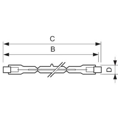 LAMPADA ALOGENA COMPATTA 120W R7S 230V L.118MM - PHILIPS - LAMPADE 120ESPLUS product photo Photo 03 3XL