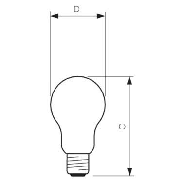 LAMP.GOCCIA 60W E27 CHIARA 50V - PHILIPS - LAMPADE 6050 - PHILIPS - LAMPADE 6050 - PHILIPS - LAMPADE 6050 product photo Photo 03 3XL