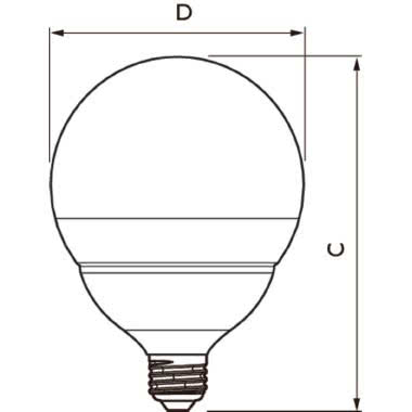 LAMPADA LED GLOBE 120W G120 E27 WW 230V ND 1CT/4 - PHILIPS - LAMPADE LEDGL120SM product photo Photo 03 3XL