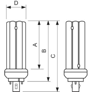 MASTER PL-T LAMP.FLUOR.COMP 26/830 GX24D3 2PIN - PHILIPS - LAMPADE PLTCS2683 product photo Photo 03 3XL