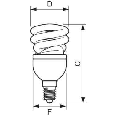 LAMPADA ECONOMY TWISTER 8W WW E14 1PF/6 - PHILIPS - LAMPADE TORN8WWE14 product photo Photo 03 3XL
