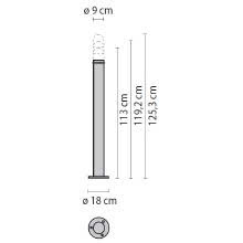 PRISMA 2454 - PALO LAMPADA DA PALO STILO 100/D BIANCO - PRISMA PERFORMANCE IN LIGHTING 2454 product photo
