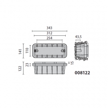 CONTROCASSA PER INSERT 2 - PRISMA PERFORMANCE IN LIGHTING 8122 product photo