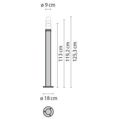 PRISMA 2454 - PALO LAMPADA DA PALO STILO 100/D BIANCO - PRISMA PERFORMANCE IN LIGHTING 2454 product photo Photo 01 3XL