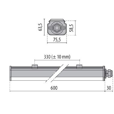 Plafoniera stagna LED NORMA+60 18W 4000K ottica simmetrica extra diffondente grigio opaco - PRISMA PERFORMANCE IN LIGHTING 305948 product photo Photo 03 3XL