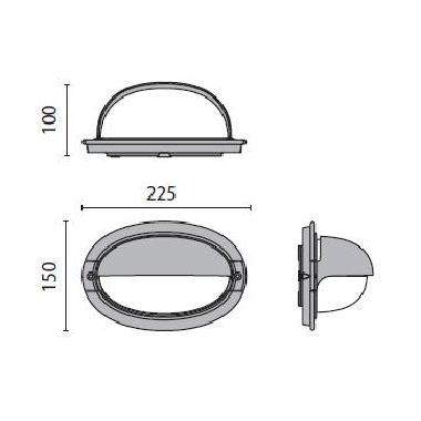 ELISSA VISA PLAFONIERA 60W E27 GRIGIO MET.DIFFUSORE VETRO PRISMA - PRISMA PERFORMANCE IN LIGHTING 700023 product photo Photo 02 3XL