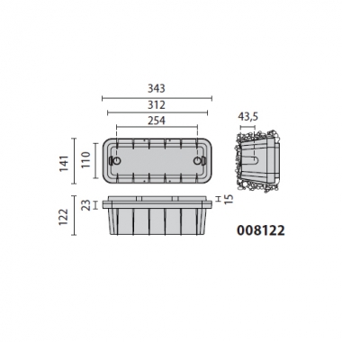CONTROCASSA PER INSERT 2 - PRISMA PERFORMANCE IN LIGHTING 8122 product photo Photo 01 3XL