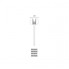 PERFORMANCE IN LIGHTING - 806 - MENSOLE DOPPIE PER PALO D.60MM VERTICALE - COLORE NERO - PRISMA PERFORMANCE IN LIGHTING 806 product photo