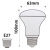 LAMPADA LED R63 230V E27 8WATT 3000K 110° - REER 5455824 product photo Photo 01 2XS