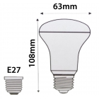 LAMPADA LED R63 230V E27 8WATT 3000K 110° - REER 5455824 product photo