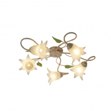 PLAFONIERA AVORIO ORO 5 LUCI - ROSSINI ILLUMINAZIONE CIL103AV product photo