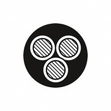 CAVO TONDO 3X0,75 NERO 100 MT - ROSSINI ILLUMINAZIONE C.3-375-N-100 product photo