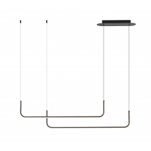SOSPENSIONE LED NERA 36W 3000K - ROSSINI ILLUMINAZIONE DUO001N - ROSSINI ILLUMINAZIONE DUO001N product photo