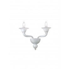 APPLIQUE MURANO BIANCO 2 LUCI - ROSSINI ILLUMINAZIONE MAC002B product photo