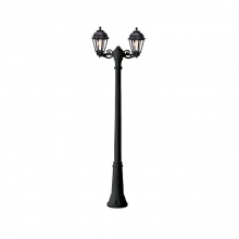LAMPADA DA TERRA LAMPIONE GIARDINO CLASSICO E27 IP44 DUE LUCI NERO - ROSSINI ILLUMINAZIONE T.20600-2 product photo