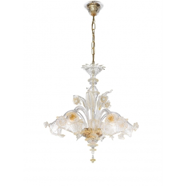 LAMPADARIO IN VETRO GRANIGLIA - ROSSINI ILLUMINAZIONE 2041/5 product photo Photo 01 3XL