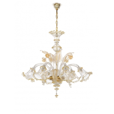 LAMPADARIO IN VETRO GRANIGLIA - ROSSINI ILLUMINAZIONE 2041/6 product photo Photo 01 3XL