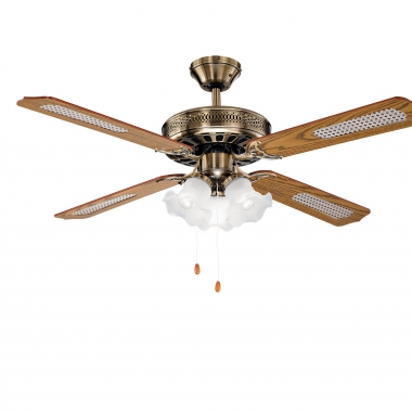 VENTILATORE 4 PALE CON LUCE - ROSSINI ILLUMINAZIONE 7567/BZ product photo Photo 01 3XL