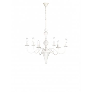 LAMPADARIO METALLO BIANCO 6 LUCI - ROSSINI ILLUMINAZIONE BOL001 product photo Photo 01 3XL