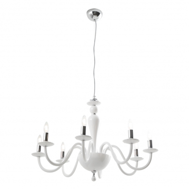 SOSP. 8 LUCI IN VETRO BIANCO - ROSSINI ILLUMINAZIONE CRI001B product photo Photo 01 3XL