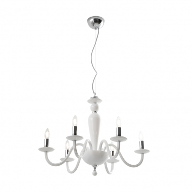 SOSP. 6 LUCI IN VETRO BIANCO - ROSSINI ILLUMINAZIONE CRI002B product photo Photo 01 3XL