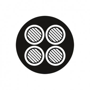 CAVO TONDO 4X0,75 BIANCO 100 MT - ROSSINI ILLUMINAZIONE C.3-475-B-100 product photo Photo 01 3XL