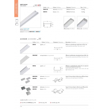 PROFILO IN ALLUMINIO RASATO GRIGIO - ROSSINI ILLUMINAZIONE EBI023GRCM product photo Photo 02 3XL
