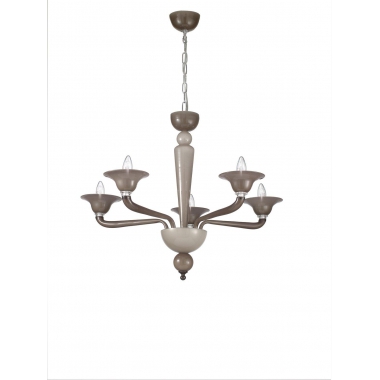 LAMPADARIO MURANO FUME' 5 LUCI - ROSSINI ILLUMINAZIONE MAC001FU product photo Photo 01 3XL
