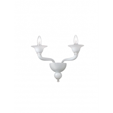 APPLIQUE MURANO BIANCO 2 LUCI - ROSSINI ILLUMINAZIONE MAC002B product photo Photo 01 3XL